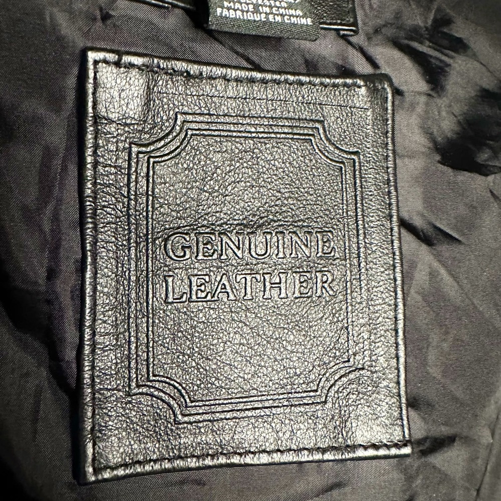 Castro Genuine Leather Jacket Moto Leather Jacket Zip Banded Collar - Picture 6 of 10